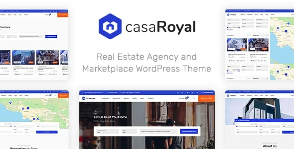 casaRoyal - Real Estate WordPress Theme — homepage layout