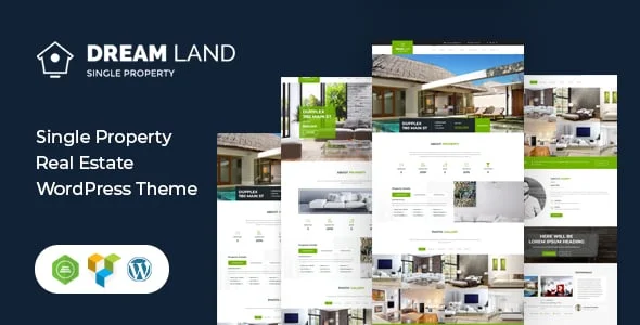 DREAM LAND- Single Property Real Estate WordPress Theme — homepage layout
