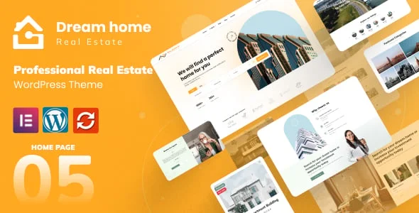 DreamHome - Real Estate WordPress Theme — homepage layout