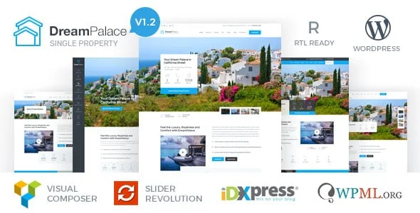 DreamPalace - Single Property Real Estate Theme — homepage layout