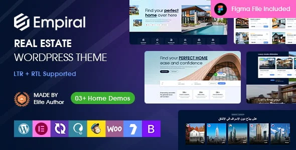Empiral – Real Estate WordPress Theme — homepage layout