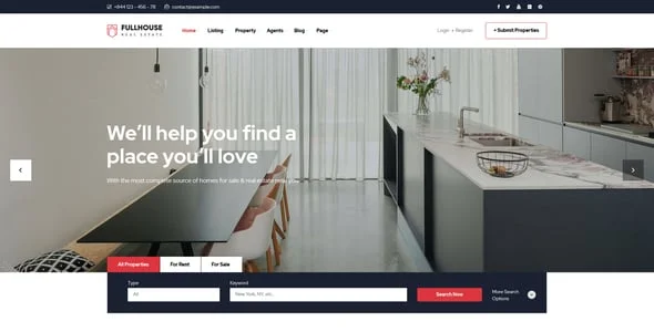 FullHouse - Real Estate Responsive WordPress Theme — blog and article listing
