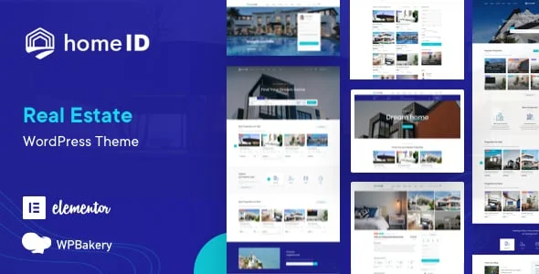 HomeID - Real Estate WordPress Theme — homepage layout