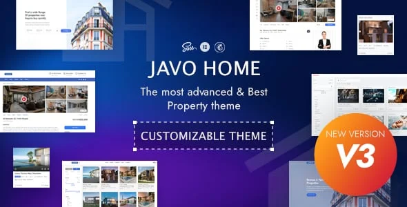 Javo Home - Real Estate, Property WordPress Theme — homepage layout
