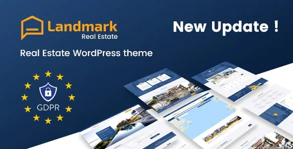 Landmark - Real Estate WordPress Theme — homepage layout