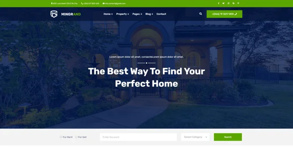 Mingrand – Real Estate WordPress Theme