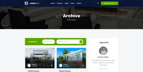 Mingrand – Real Estate WordPress Theme