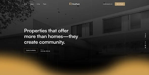 OnePack - Real Estate & Property Construction WordPress Theme — blog and article listing