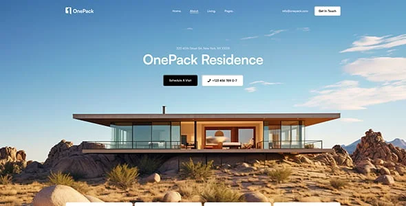 OnePack - Real Estate & Property Construction WordPress Theme — design detail view