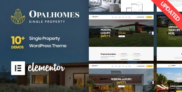 Opalhomes - Single Property  WordPress Theme — homepage layout
