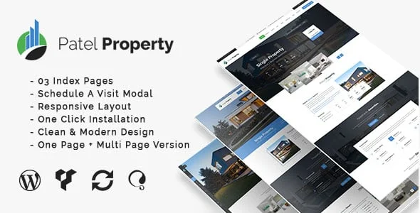 PatelProperty - Single Property Real Estate WordPress Theme — homepage layout