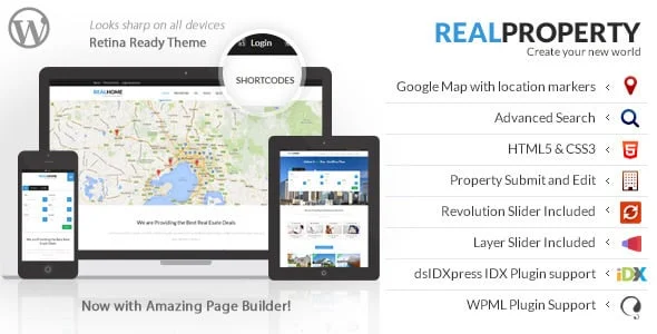 Real Property - RealEstate Theme — homepage layout