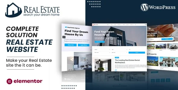 RealEstate - Realty WordPress Theme — homepage layout