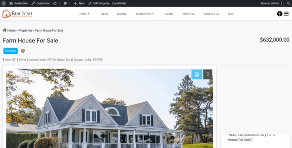 RealEstate - Realty WordPress Theme — blog and article listing