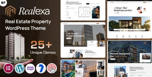 Realexa - Real Estate WordPress — homepage layout