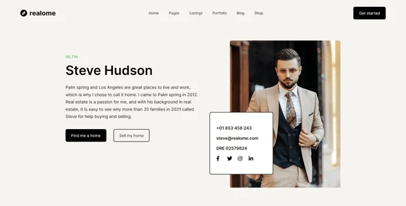 Realome - Real Estate and Realtor Block Theme — design detail view