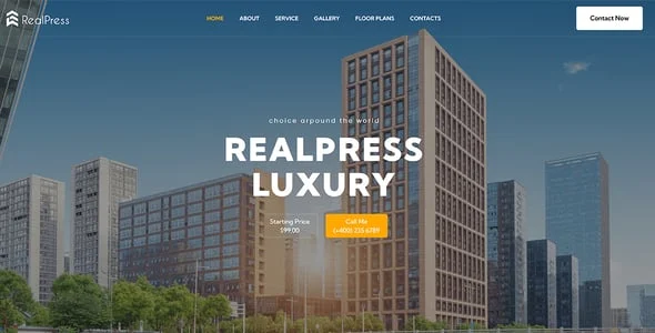 RealPress - Estate Sale and Rental WordPress Theme — interior page design