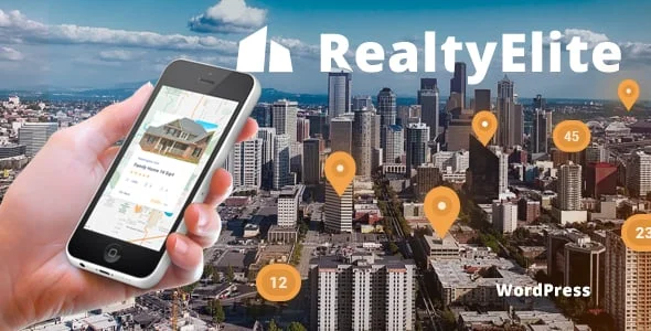 RealtyElite - Real Estate & Property Sales WordPress Theme — homepage layout