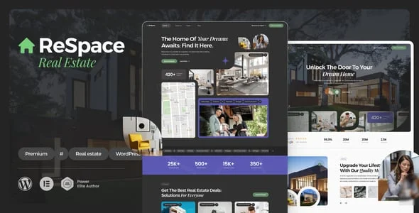 ReSpace - Real Estate WordPress Theme — homepage layout