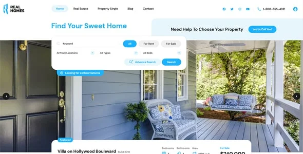 RH - Real Estate WordPress Theme — single post layout