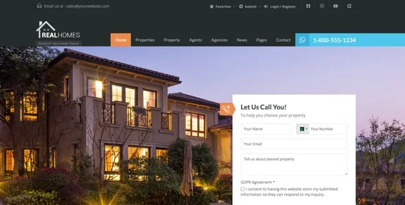 RH - Real Estate WordPress Theme — interior page design
