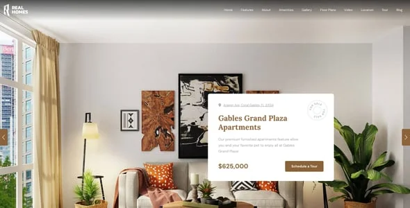 RH - Real Estate WordPress Theme — design detail view