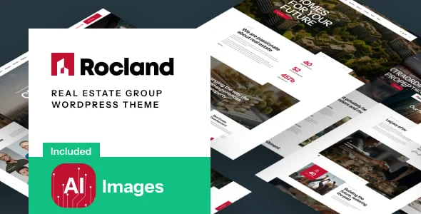 Rocland - Real Estate Group WordPress Theme — homepage layout