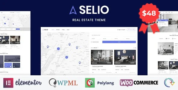 Selio - Real Estate Directory WordPress Theme — homepage layout