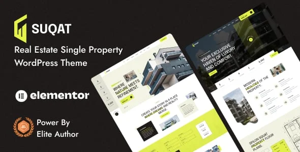Suqat - Single Property WordPress Theme — homepage layout