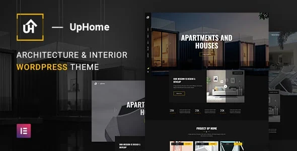 UpHome - Modern Architecture WordPress Theme — homepage layout