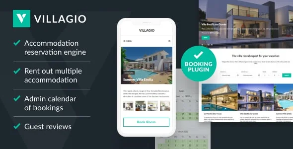 Vacation Rental WordPress Theme - Villagio — homepage layout