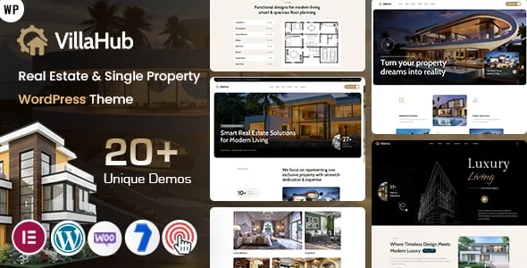 Villahub -  Single Property WordPress — homepage layout