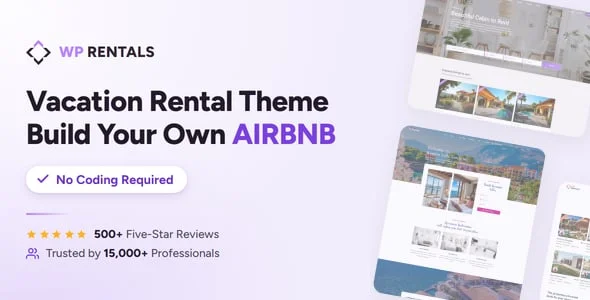 WP Rentals - Booking Accommodation WordPress Theme — homepage layout