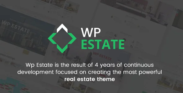 WpEstate Real Estate WordPress Theme — homepage layout