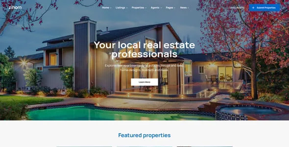 Zihom - Real Estate WordPress Theme — single post layout