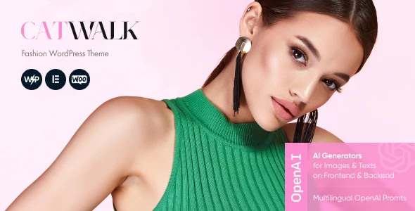 Catwalk - Fashion WordPress Theme + Online Store WordPress theme homepage layout for a bags & accessories fashion website