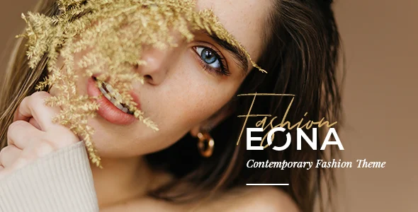 Eona - Fashion WordPress Theme WordPress theme homepage layout for a beauty fashion website