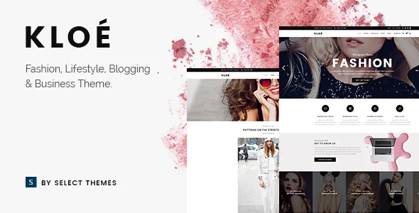 Kloe - Fashion & Lifestyle Multi-Purpose WordPress Theme WordPress theme homepage layout for a beauty fashion website