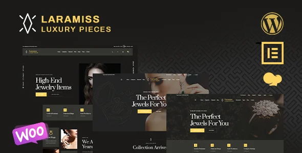 Laramiss | Elementor Multipurpose Luxury WordPress Theme WordPress theme homepage layout for a bracelet fashion website