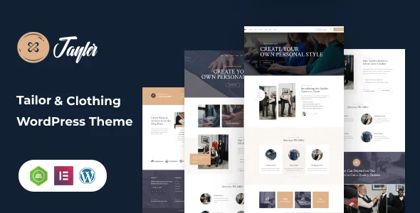 Tayler - Tailor & Clothing WordPress Theme WordPress theme homepage layout for a alteration fashion website