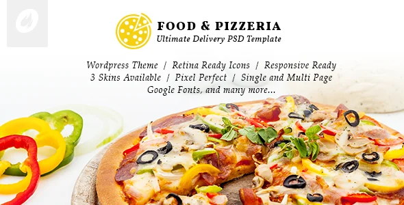 Food & Pizzeria - Ultimate Delivery WordPress Theme WordPress theme homepage layout for a cafe retail website