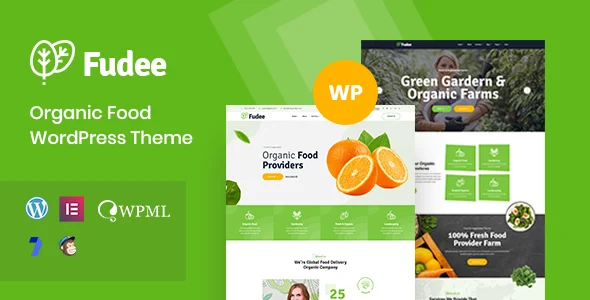 Fudee - Organic Food WordPress Theme WordPress theme homepage layout for a agriculture food business website