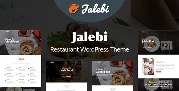 Jalebi - Restaurant WordPress Theme WordPress theme homepage layout for a breakfast food business website