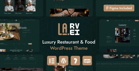 La.Revi - Luxury Restaurant WordPress Theme WordPress theme homepage layout for a burger food business website