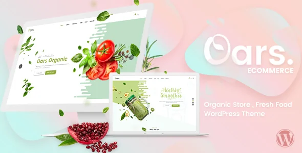 Oars - Organic Store WordPress Theme WordPress theme homepage layout for a cake shop food business website