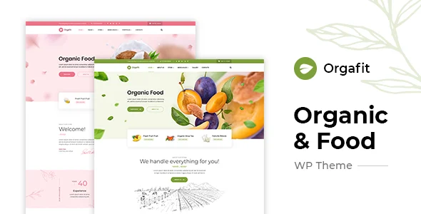 OrgaFit - Organic and Health WordPress Theme WordPress theme homepage layout for a food food business website