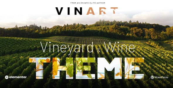 Vinart - Wine WordPress Theme WordPress theme homepage layout for a bar food business website