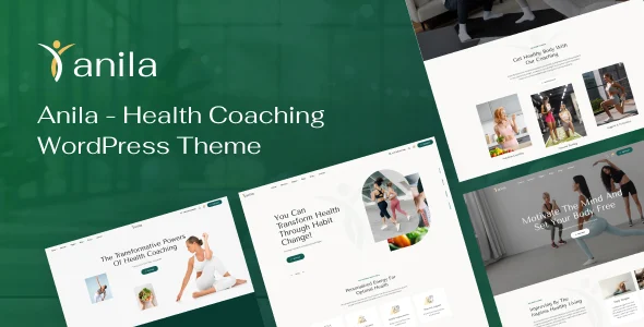 Anila - Health Coaching WordPress Theme WordPress theme homepage layout for a blog health and beauty website
