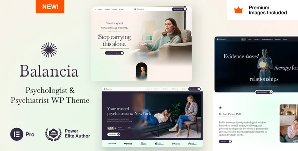 Balancia - Psychology Counseling & Psychiatrist WordPress theme homepage layout for a CBT health and beauty website