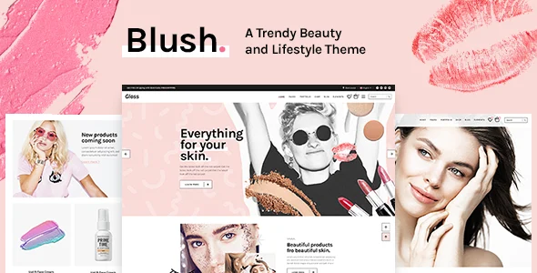 Blush - A Trendy Beauty and Lifestyle WordPress Theme WordPress theme homepage layout for a beauty health and beauty website